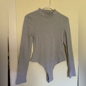 Kittenish Long Sleeve Mock Neck Bodysuit